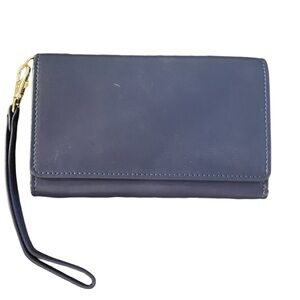 Wristlet‎ Wallet, navy blue, trifold